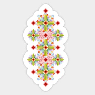 Pink Paisley Beaux Arts Sticker